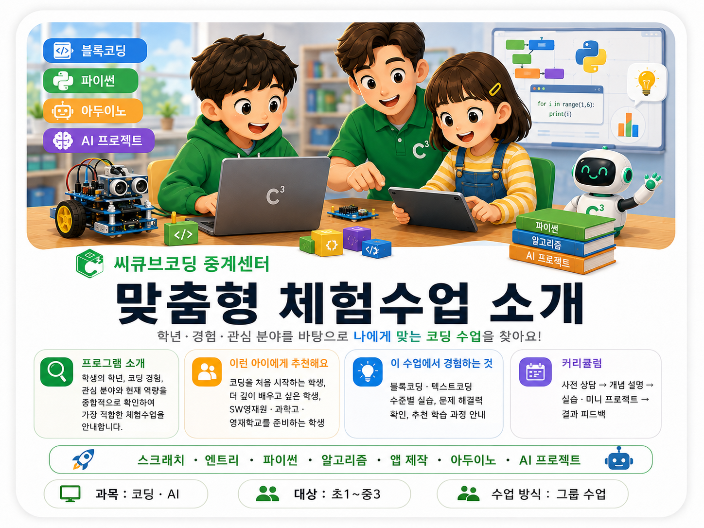 1:1개별체험테스트 대표 이미지